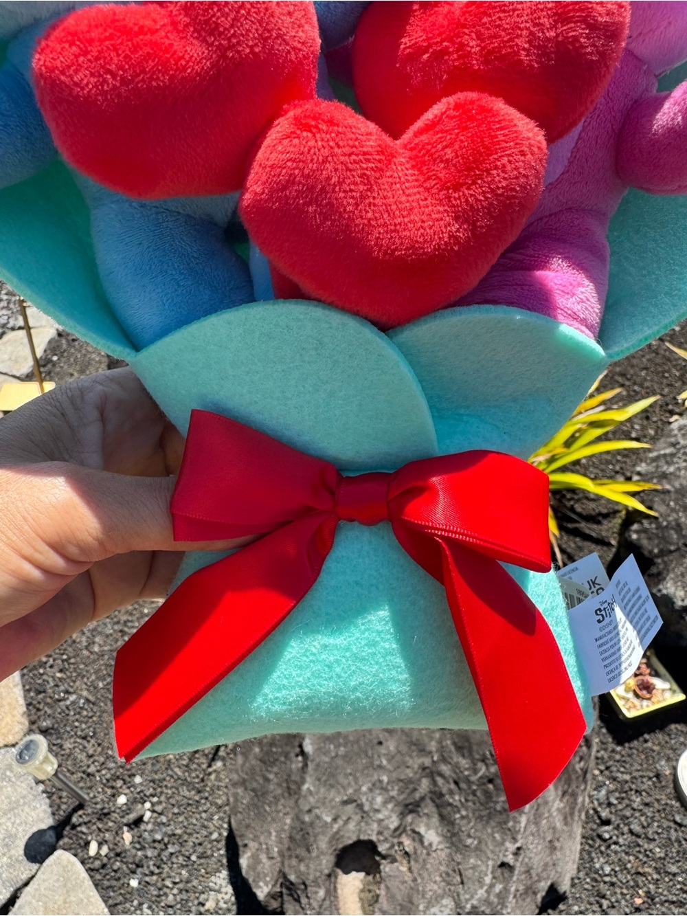 Disney Stitch & Angel Plush Bouquet Hearts Valentine Gift Just Play - Picture 8 of 8